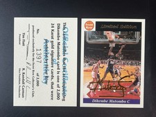 Dikembe Mutombo Rookie Card 1991-92 Limited Edition GOLD SIGNATURE /2000 RC HOF. rookie card picture