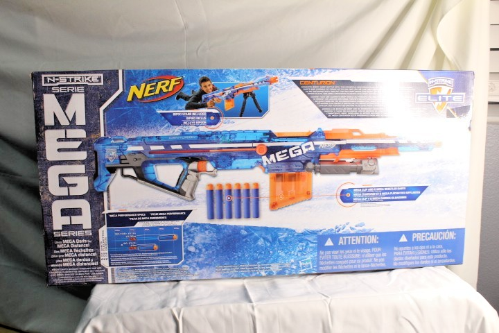 NERF N-Strike Elite Centurion Blaster Mega Series Blue Sonic Ice