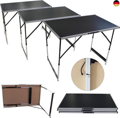 Lemodo Tapeziertisch 3-teilig klappbar   höhenverstellbarer Multifunktionstisch 