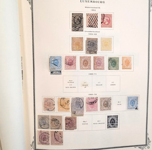 LUXEMBOURG 1850s-1980s COLLECTION OF 1,400+ STAMPS MINT & USED IN SCOTT ALBUM(A3