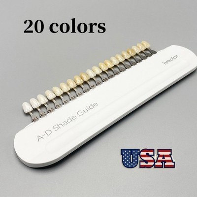 USA Shade Guide Teeth Dental Materials Durable New A-D 20Colors Ivoclar Vivadent