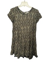 urban outfitters SILENCE + NOISE Witchy Dress Green Fringe Hem Size Large