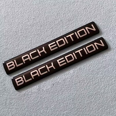 2Pcs Black Edition Logo Emblem Badge Car Rear Tailgate Decal Sticker Accessories
