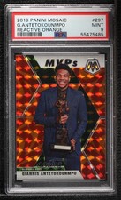2019 Mosaic MVPs Reactive Orange Prizm Giannis Antetokounmpo #297 PSA 9 MINT 1a2