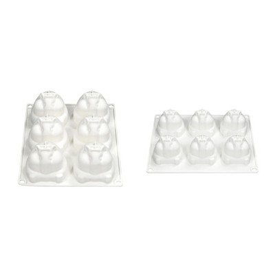 6Cavity Little Hamster Molds DIY Mousse Cake Molds for Making Chocolate Fondants