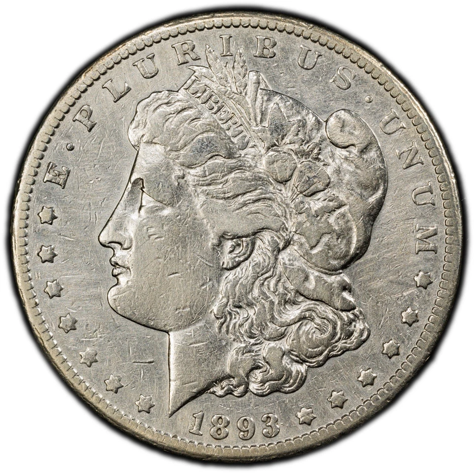 1893-CC Morgan Silver Dollar PCGS VF Detailed Key Date Coin - Image 4 of 4