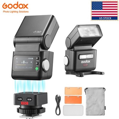 GODOX iT32 TTL Camera Flash with X5C Wireless Magnetic Mount Trigger for Canon