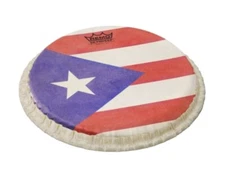 Conga Drumhead Remo, Tucked, 11.75” SKYNDEEP Puerto Rico Flag GRAPHIC