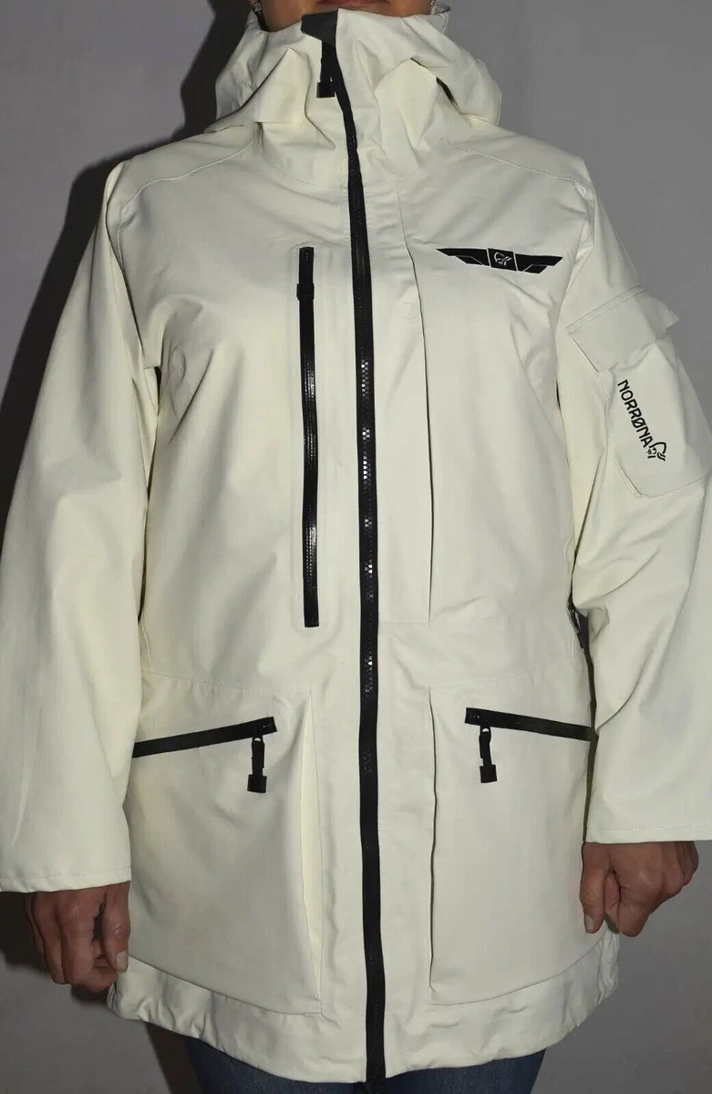 Norrona Tamok GORE TEX 3L Jacket Women White Snowdrop Raincoat