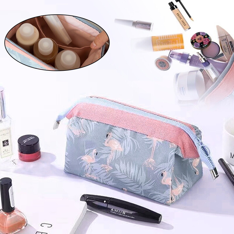 Flamingo Make Up Pouch Women Wash Bag Toiletry handbag Hanging Travel Case  UK