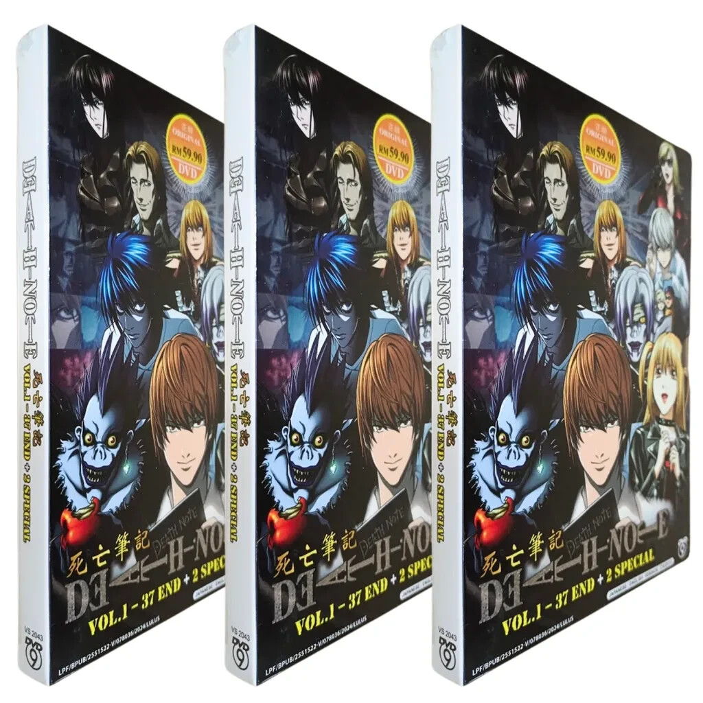 DVD Death Note Episodes 1 - 37 Complete English Dubbed Movies +