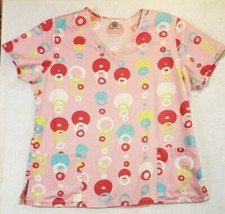 Ladies Large Pre Owned Scrub Top Good / Great Used Condition with Free shipping