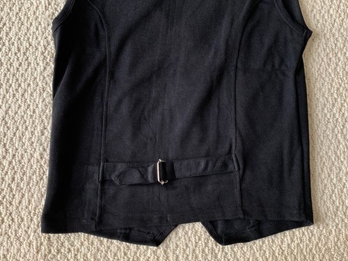 NWT Men's Vertical Sport Two Tone Black Gray Ribbed Zip Hooded Vest SIZES S-XL - Picture 11 of 11