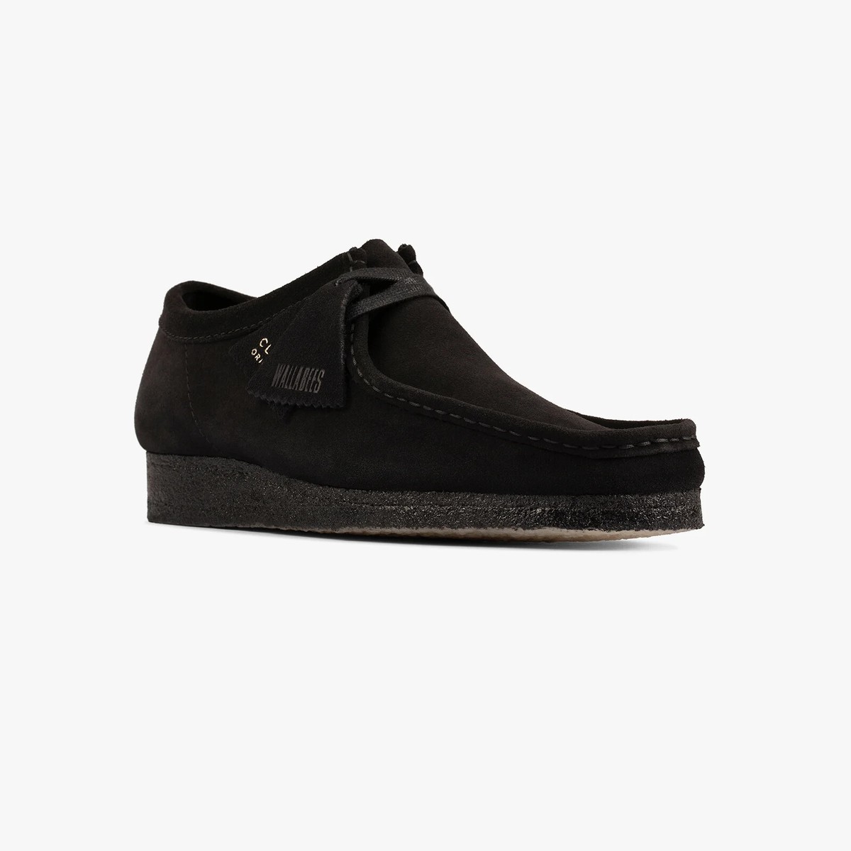 Clarks Originals Wallabee Mens Leather Shoes in Black | eBay