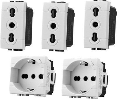 BIPRESA 10-16A ONDA PRESA COMPATIBILE CON SERIE LIVING LIGHT MARLANVIL - Foto 5