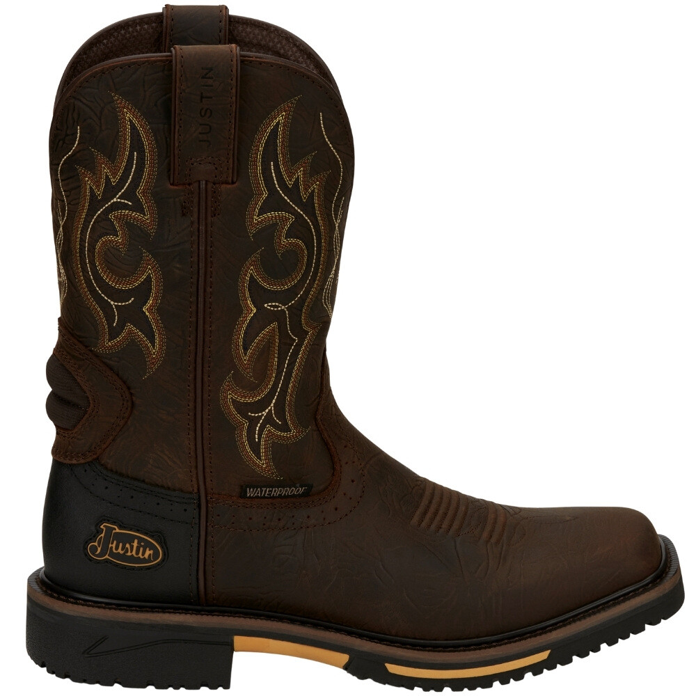 Оригинальные рабочие ботинки Justin Joist Joist 11-дюймовые электрические рабочие ботинки с мягким носком Agree мужские