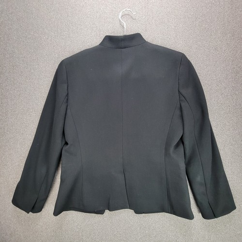 J Crew Blazer Womens 6 Black Going Out Jacket Career Lined Open Front Minimalist - Picture 2 of 8