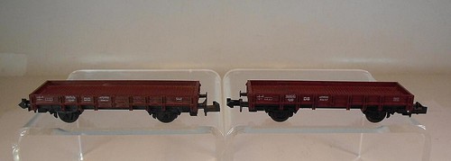 Roco Spur N 1/160 Wagenset Niederbordwagen 2 Stück der DB #7242 | Zustand: Gebraucht