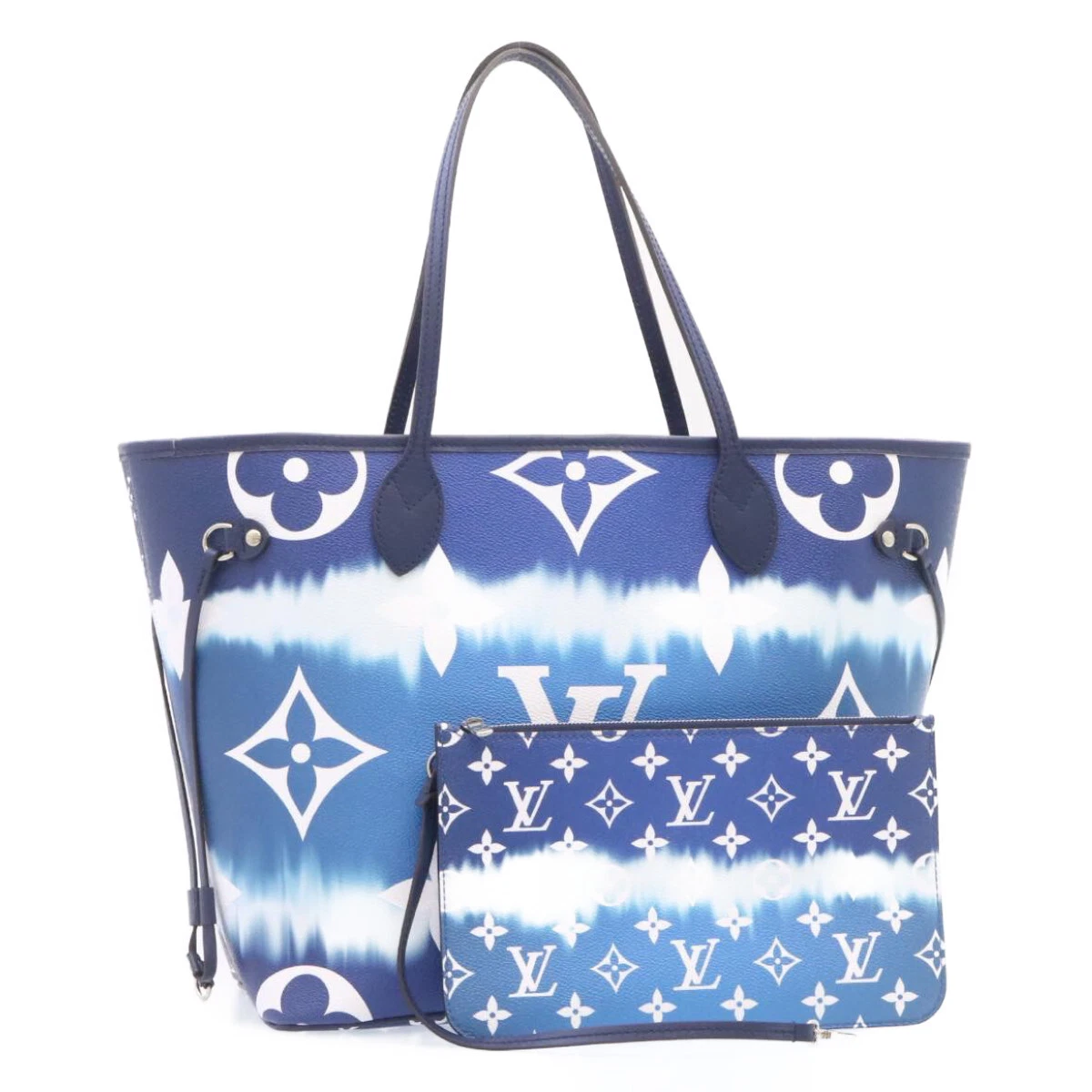 lv blue tote bag