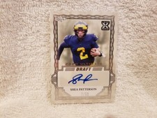 RARE Shea Patterson 2020 Leaf Ultimate Draft RC AUTO'D of 50 Michigan Wolverines