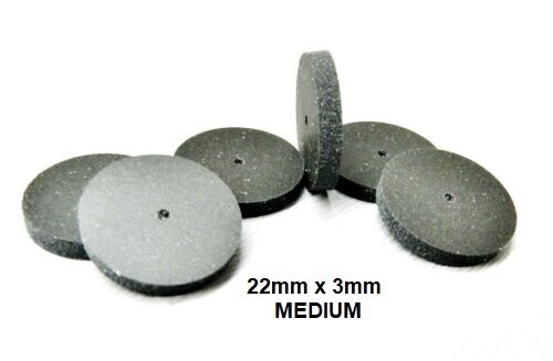 Silicone Polishing Wheels Square Edge Black Medium Jewelry EVE Germany Pack 6 - Picture 1 of 4