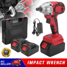 520Nm Cordless Impact Wrench Brushless Rattle Gun 1/2'' Drive + Lithium Battery