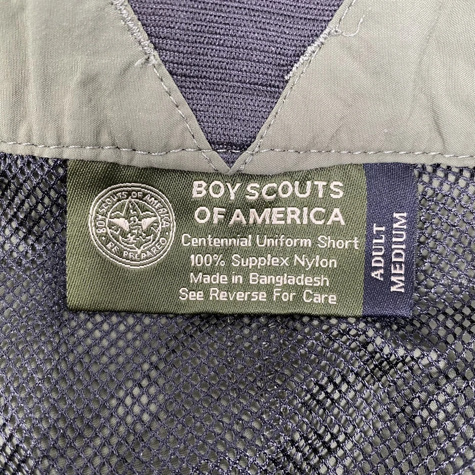 Boy Scouts Of America Men's M Green Nylon Mesh Lined Centennial Uniform Shorts - Image 4 of 4