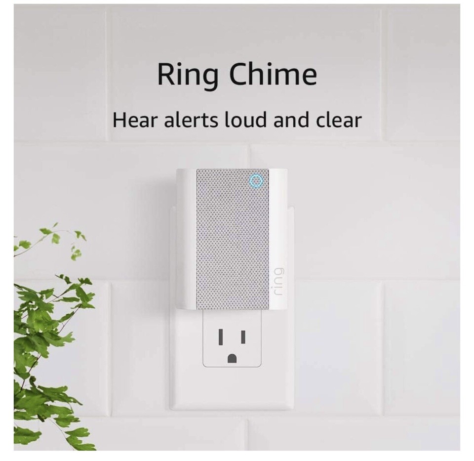Ring Chime PlugIn Ring Alerts For Every Room White Never Used Open Box