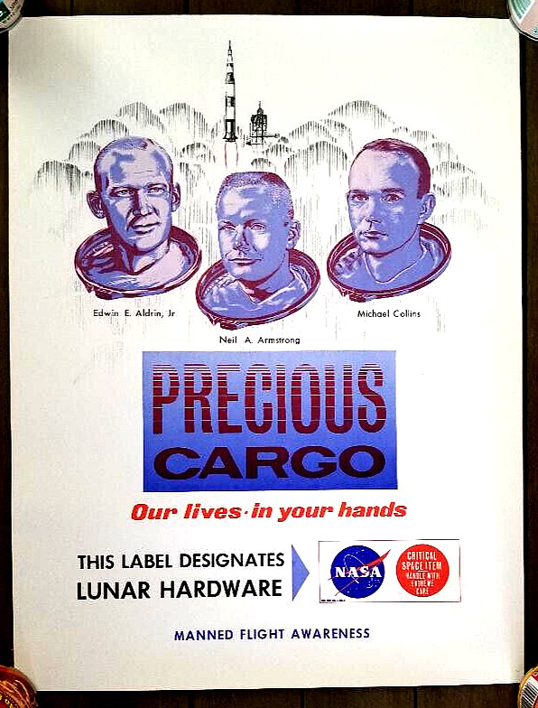 Apollo 11 NASA SPACE POSTER-Aldren, Armstrong & Collins