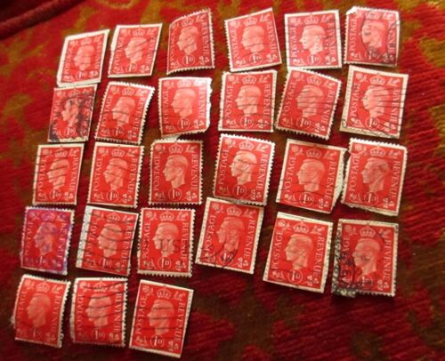 Lot 27 Vintage 1937 GB KGVI 1d rot gestempelte Briefmarken König Georg VI - Bild 2 von 8