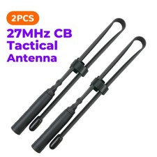 Antena táctica Walkie Talkie 27MHz conector macho 2 piezas QYT antena de radio CB