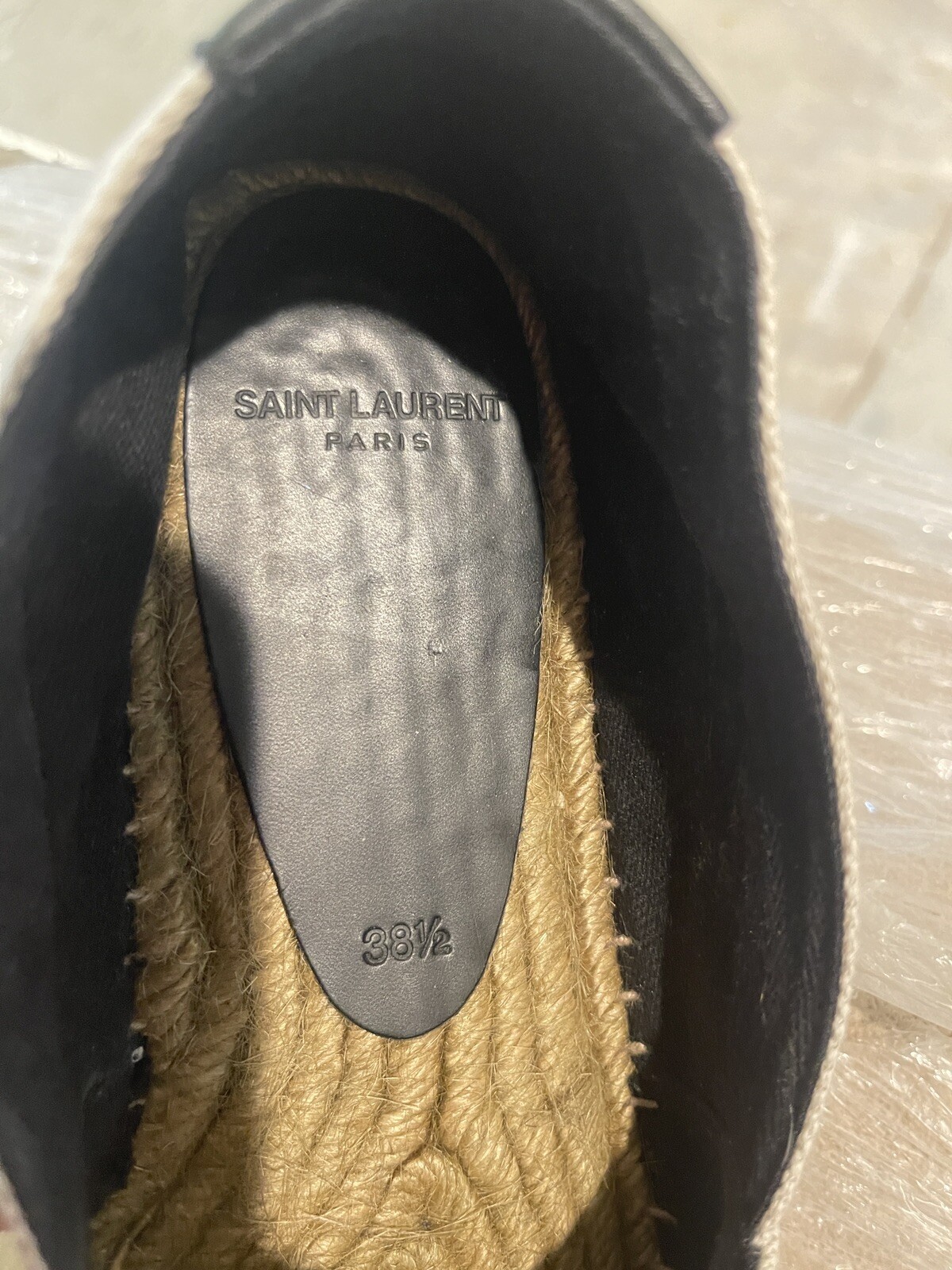 Saint Laurent YSL Espadrillas beige donna EU38 5 US 8 5