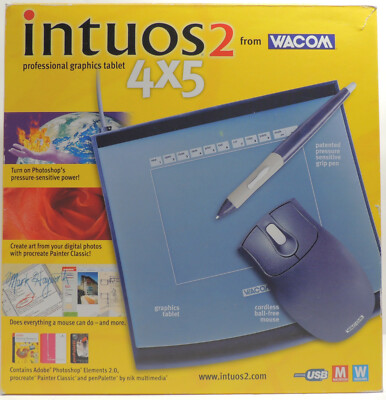 Wacom Intuos 2 4 x 5 Professional Graphics USB Tablet - Win and Mac