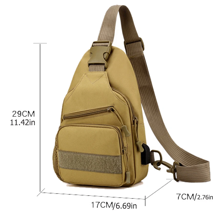 Mochila táctica para hombre Bolso de hombro Molle Viaje Pecho Paquete Aire libre Senderismo Foto 2 de 4