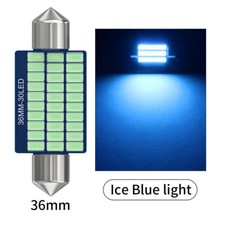 1-100x 36mm Led Festoon Light Lamp Car Interior C5w Bulbs 4014 Chips Ice Blue