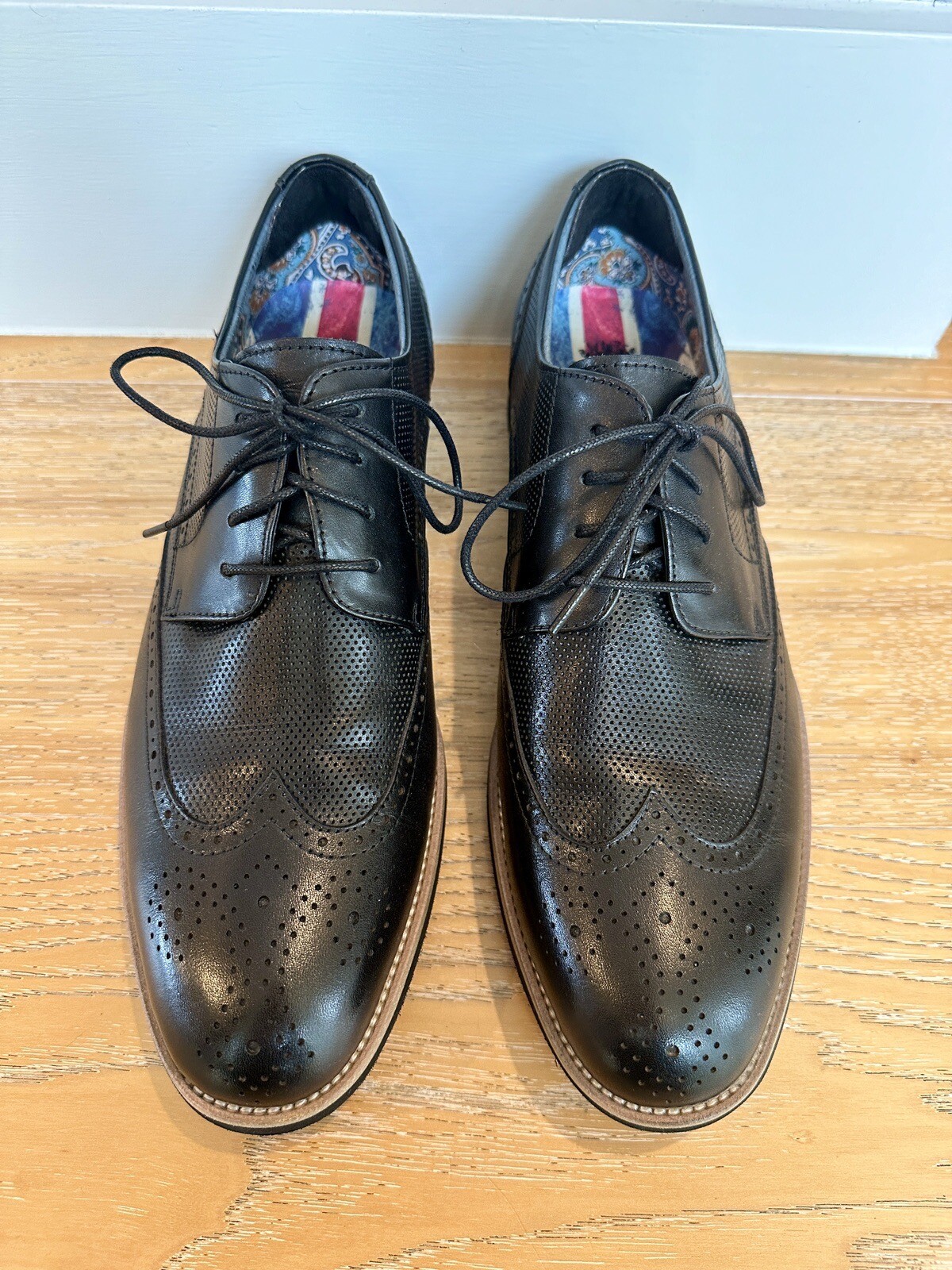 SAOLA English Laundry da uomo Dexter Oxford nero taglia 10 ottime condizioni