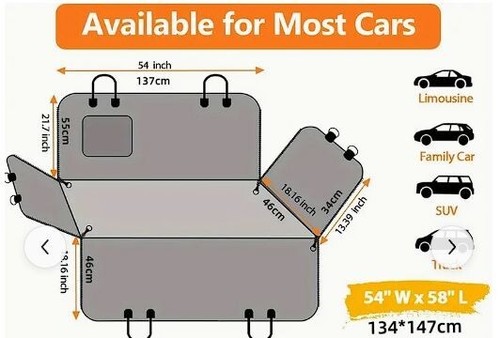 Heavy-Duty Waterproof Pet Seat Hammock - Scratch-Proof, Non-Slip Car Protector! - Picture 3 of 8