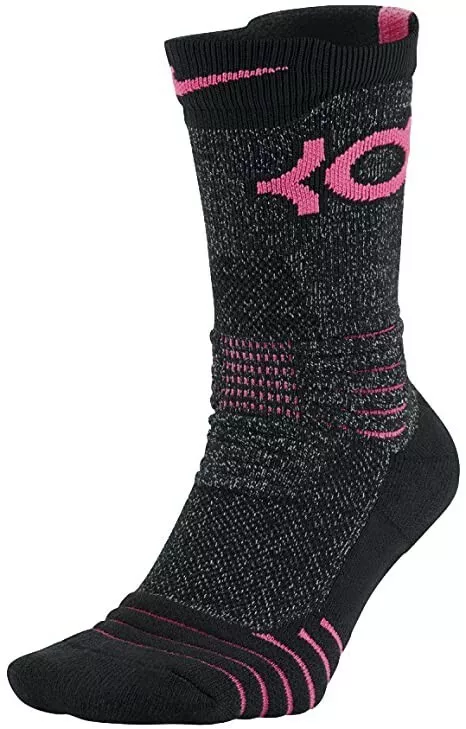 Nike Elite KD Versatility Crew Basketball Socks BLACK, PINK 5472