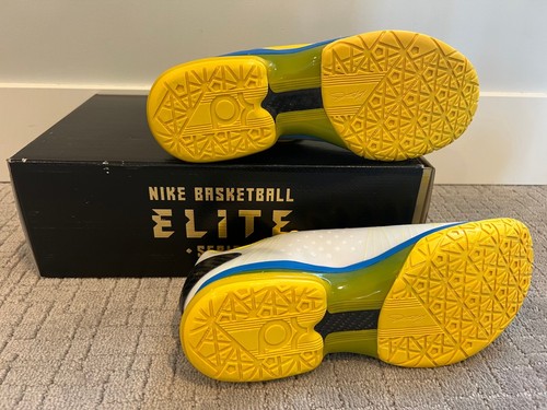 NIKE KD V 5 Basketball Playoffs Elite White Yellow Blue Men’s Size 9.5 Brand New - Picture 5 of 8