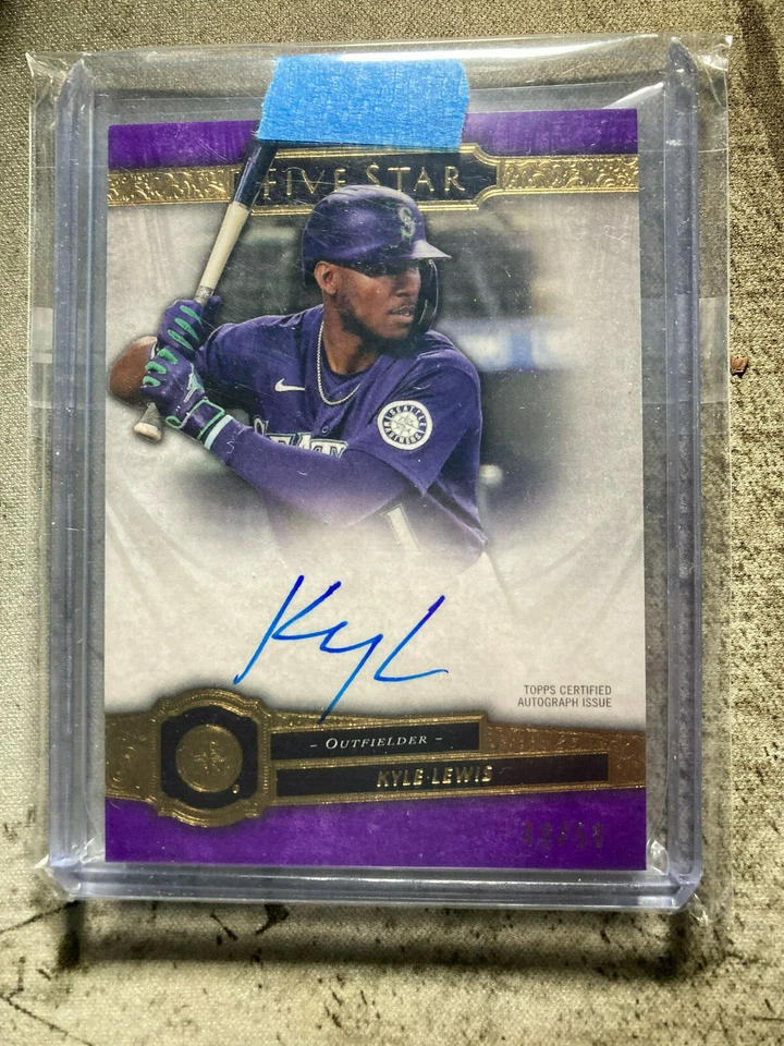 2021 Topps Five Star Autographs Purple Kyle Lewis On Card Auto MARINERS #40/50 - Image 2 of 3
