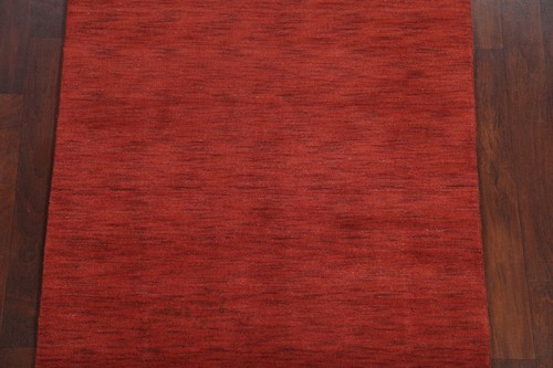 Oriental Gabbeh Rug Red Handmade Wool 4x6 ft. for Bedroom - Picture 4 of 17