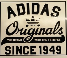 Adidas originals  1949  7" x 6" Car   lambretta vespa Camper Van Decal sticker