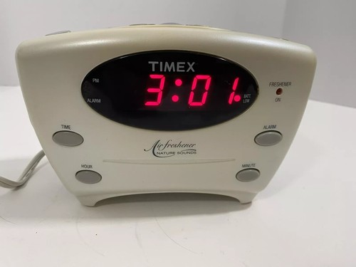 Timex t120w Alarm Clock Air Freshener Nature Sounds Travel (Glade Plug Ins) - Picture 12 of 14