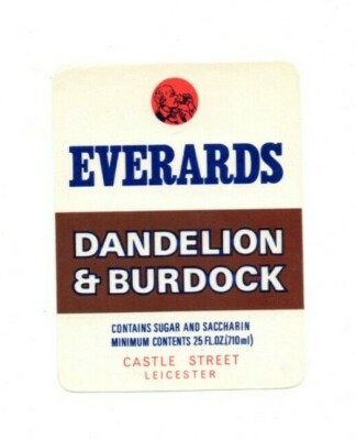 England - Vintage Label - Everards, Leicester - Pusteblume & Klette