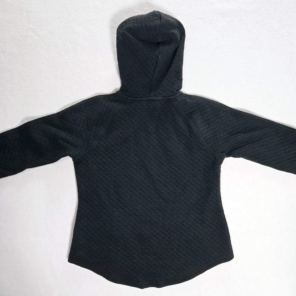 Sudadera con Capucha Acolchada Lauren Ralph Lauren Para Mujer Talla Pequeña Pullover Negro Elástico Foto 3 de 4