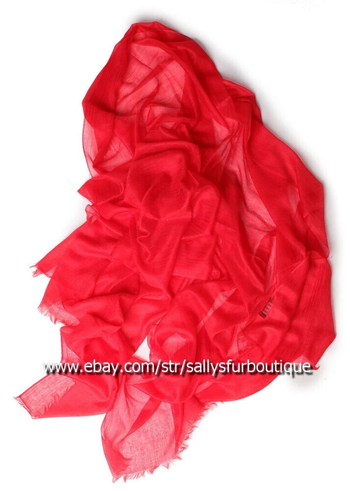Sallys Pura Mongolia Cachemira 300s Envolvente Chal Anillo Bufanda Delgada Suave 230 * 100 cm Foto 3 de 4