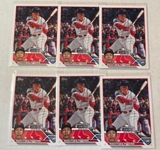 2023 Topps Update Masataka Yoshida Rookie Debut Lot x6 Base Red Sox 