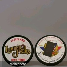 1994-95 CLEVELAND LUMBER JACKS VINTAGE OFFICIAL HOCKEY PUCK IHL LIMITED EDITION 