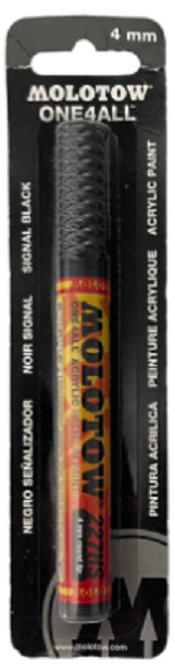 Molotow ONE4ALL Acrylic Paint Marker, 4mm, Round tip, Signal Black