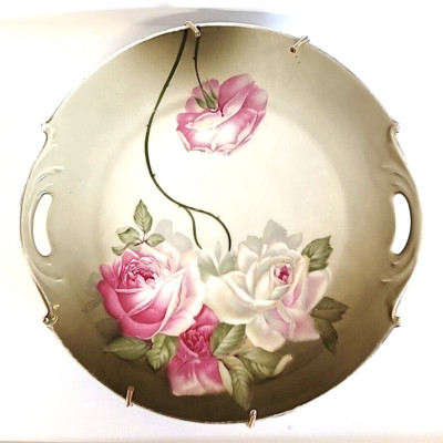 ZS & CO Bavaria Hand Painted Carpentier Pink Rose Flower Double